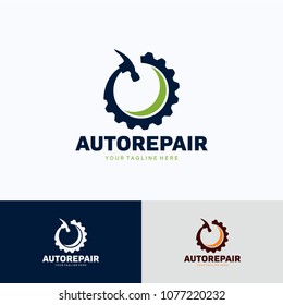 Auto Repair Logo Template Design. Creative Vector Emblem, for Icon or Design Concept.