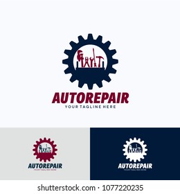 Auto Repair Logo Template Design. Creative Vector Emblem, for Icon or Design Concept.