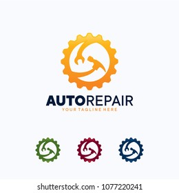 Auto Repair Logo Template Design. Creative Vector Emblem, for Icon or Design Concept.