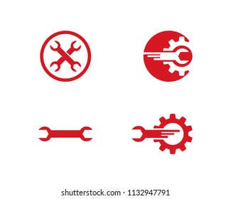 Auto repair logo vector icon template