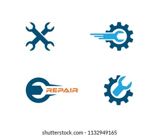 Auto repair logo vector icon template