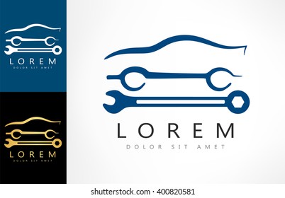 Auto repair logo. Vector illustration.