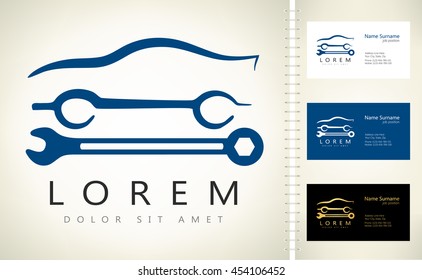 Auto repair logo. Vector illustration.