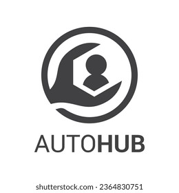 auto repair person logo design vector