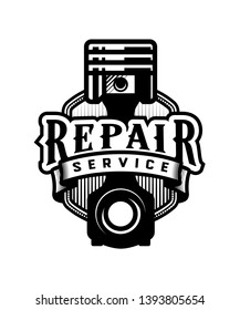 Auto repair service, car logo, emblem.