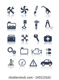 Auto repair and service icons set