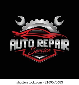 Auto repair service logo, badge, emblem, template. Perfect logo for the automotive and repair industry. - Shutterstock ID 2169575683