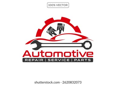 Auto repair service logo, badge, emblem, template. Perfect logo 