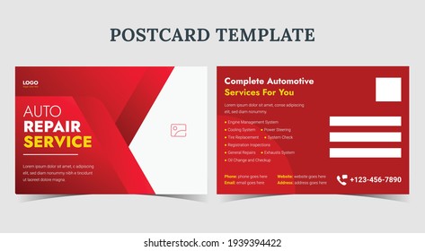 Auto Repair Services-Postkarte, Postkartenvorlage zur automatischen Reparatur