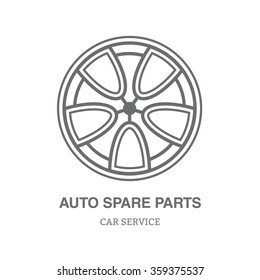 Auto repair shop icon/logo design elements