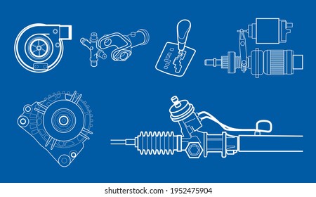 auto repair. steering rack, turbine, car turbine, transmission box, reducer. auto parts, restoration of the steering rack.