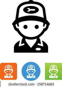 Auto repairman icon