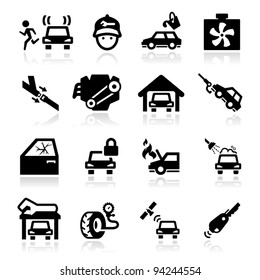 Auto Repairs Icons set - Elegant series