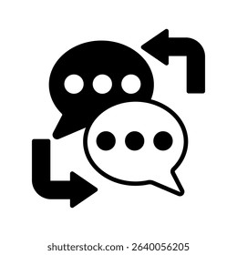 Auto Reply glyph, mini illustration icon. use for modern concept, print, UI, UX kit, web and app development. Vector related to product offering, marketing, business.