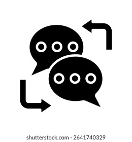Auto Reply glyph, mini illustration icon. use for modern concept, print, UI, UX kit, web and app development. Vector related to product offering, marketing, business.