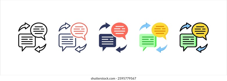 Auto Reply Multi Style Icon Set
