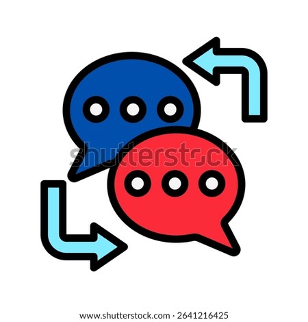 Auto Reply outline color, mini illustration icon. use for modern concept, print, UI, UX kit, web and app development. Vector related to product offering, marketing, business.

