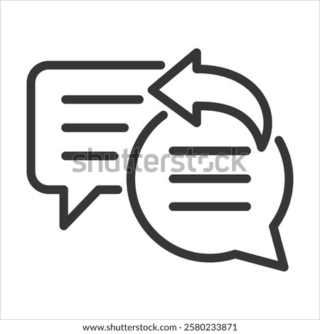 Auto Reply Outline Icon Vector Illustration