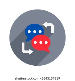 Auto Reply rounded color, mini illustration icon. use for modern concept, print, UI, UX kit, web and app development. Vector related to product offering, marketing, business.