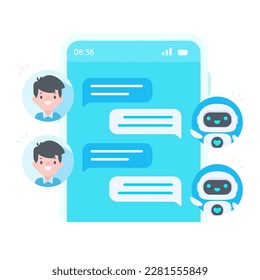 Auto reply system with intelligent robots provide information and help customers with problems