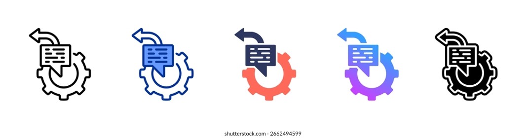 Auto Responder icon sheet multiple style collection