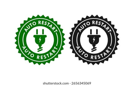 Auto restart design logo template illustration