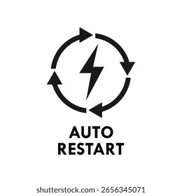 Ilustração do modelo de logotipo de design de reinicialização automática