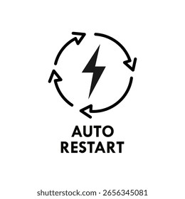 Auto restart design logo template illustration