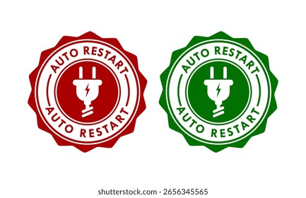 Ilustração do modelo de logotipo de design de reinicialização automática