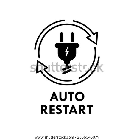 Auto restart design logo template illustration