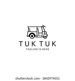 Auto Rickshaw Glyph Icon, Tuk tuk, Silhouette Symbol Vector Isolated Illustration