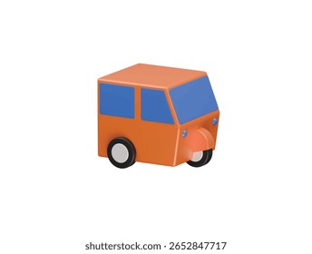 auto rickshaw icon 3d desenho de ilustração