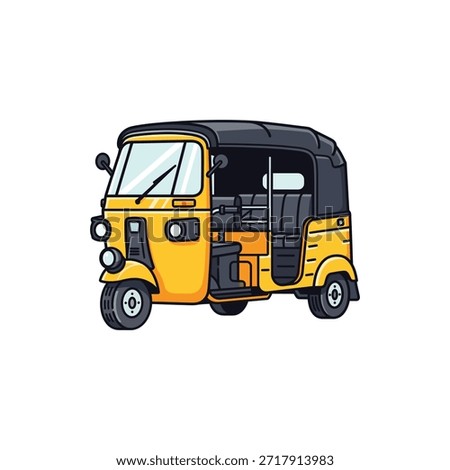 Auto Rickshaw icon flat vector design.