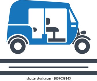 Auto rickshaw icon vector illustration 