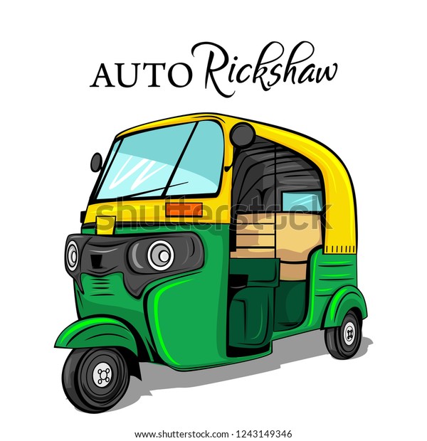 Auto Rickshaw india\
vector illustration