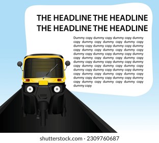 Auto Rickshaw Layout Seite Illustration Vektorgrafik