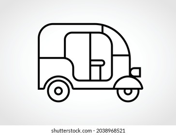 Auto Rickshaw. Icono lineal mínimo