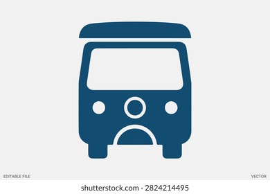 Auto rickshaw tuk tuk front view vector icon illustration symbol for city transport and travel