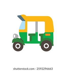 Auto rickshaw. Vector illustration of auto rickshaw on white background.  