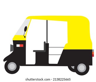 Auto rickshaw vector illustration , a primary transport vehicle in India