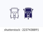 Auto rickshaw, vehicle vector icon