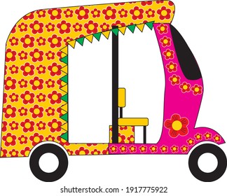 Auto Rikshaw Design for Print and Digital