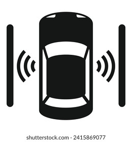 Auto road safety icon simple vector. Sensor control. Move drive safe