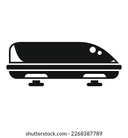 Icono de caja de techo automático vector simple. Viaje en auto. Carga de vacaciones