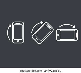 Icono de pantalla de rotación automática. Pantalla de rotación automática del teléfono inteligente móvil, icono de pantalla giratoria 