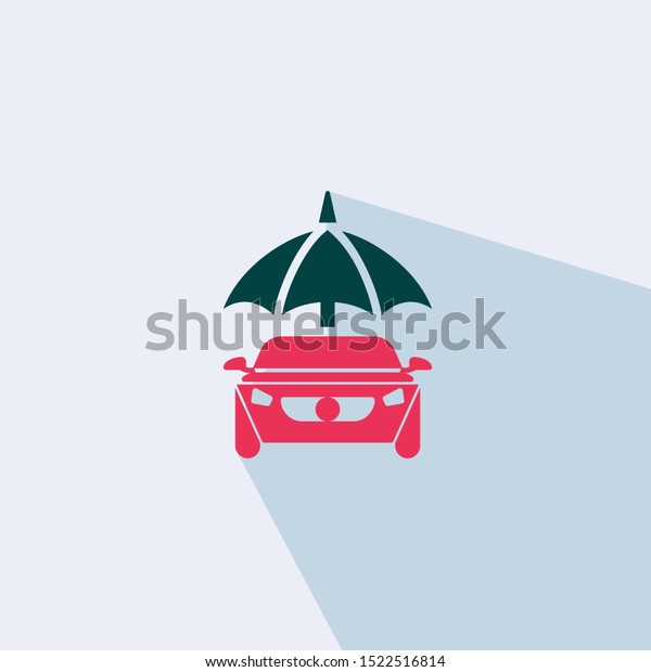 Auto safety icon\
vector - Car protection\
sign