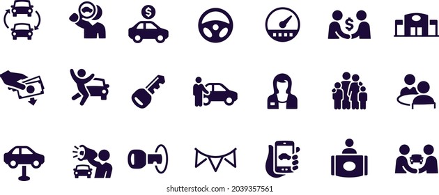 Auto Sales Icons vector design 