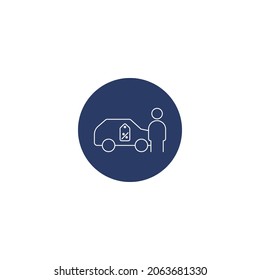 Vender automáticamente el vector de icono de descuento en círculo
