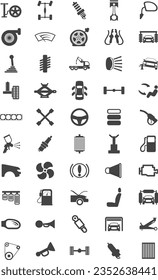 The Auto Service associated icon is simple. With an outline style. Contains car service, tools, maintenance and others. With the purpose of ui, web, application or software and many others