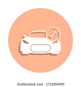 Auto service badge icon. Simple glyph, flat vector of cars service and repair parts icons for ui and ux, website or mobile application